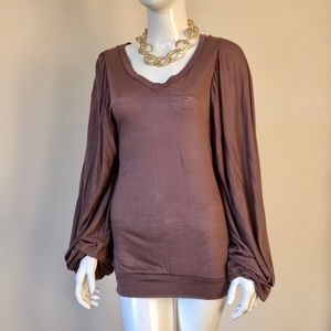 Taupe Bell Sleeve Top